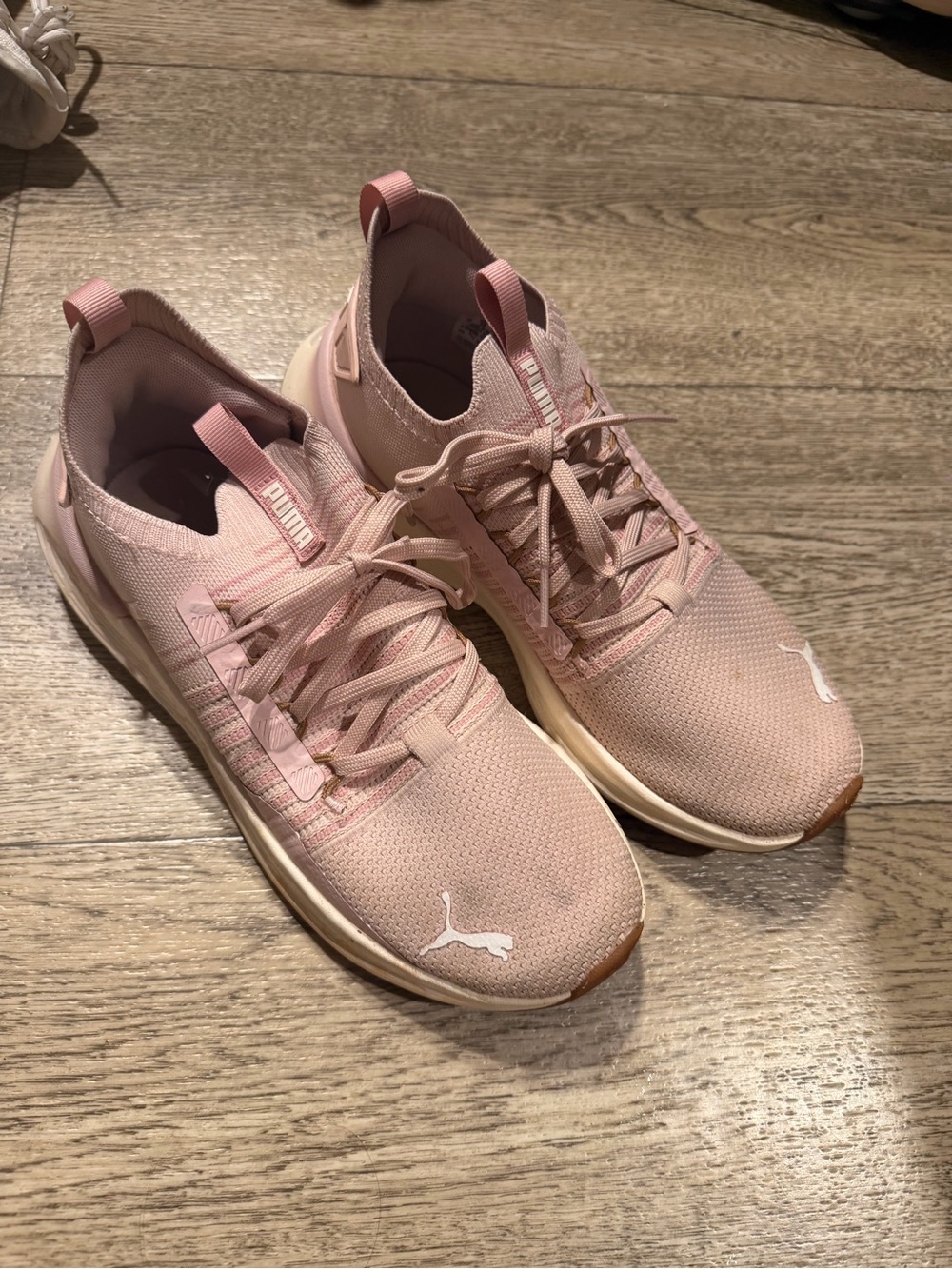 Puma Women's Pink Knit Athletic Sneakers
